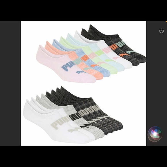 PUMA Ladies 8 Pair No Show Sneaker Socks - Picture 5 of 7